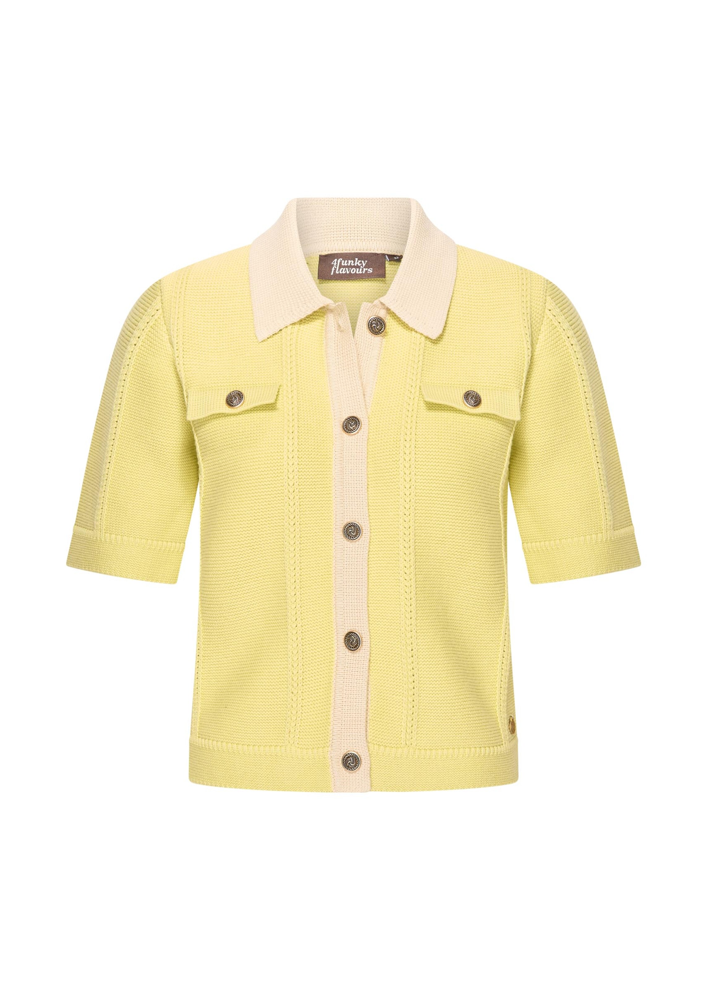 4funkyflavours Knit cardigan 'Last Night' in Yellow: front