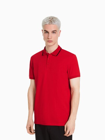 T-Shirt Bershka en rouge : devant