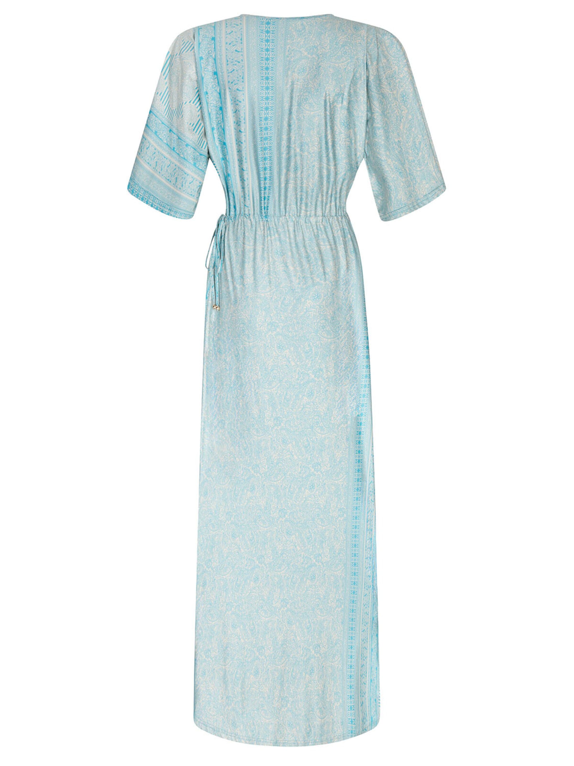 Chic by Lirette Dress 'Kimono Lotus Guna' in Blue