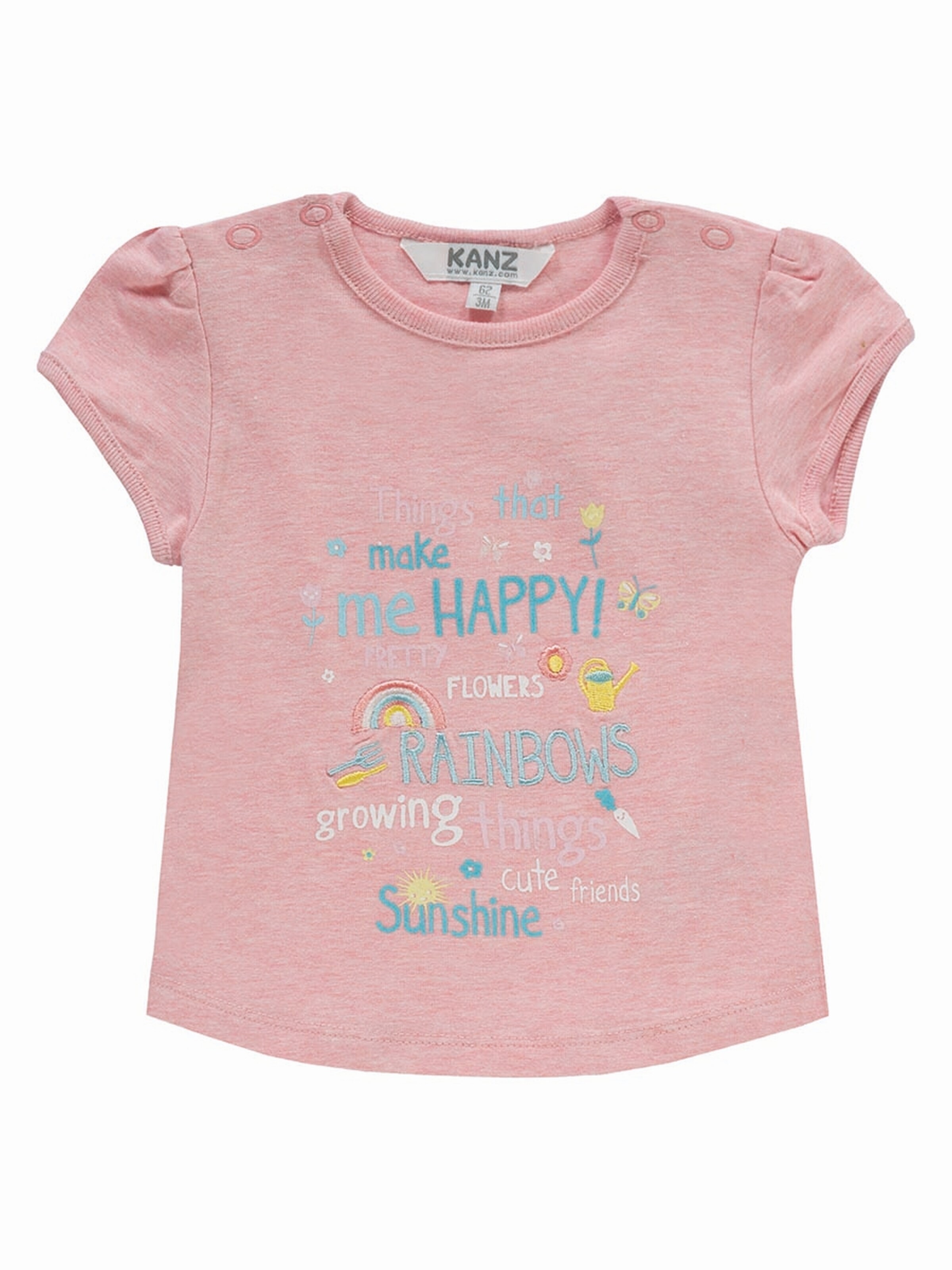 KANZ Shirt 'T-Shirt 1/4 Armlänge'‌‌‌‌‌‌ in Pink: Vorderseite