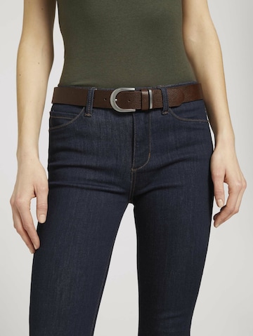 TOM TAILOR Belt 'Sandra' in Brown