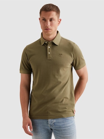 PME Legend - Camiseta 'Polo shirt with garment-dye wash in piqué' en verde: frente