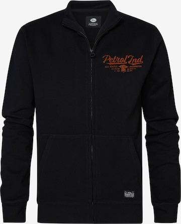 Petrol Industries Zip-Up Hoodie 'Mattoon' in Black: front