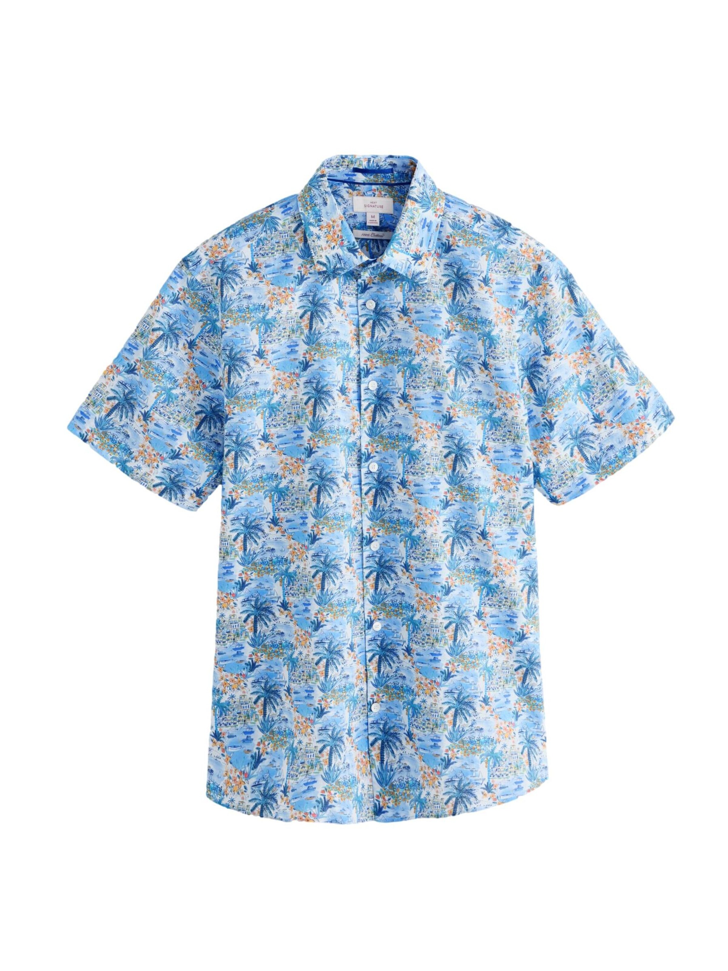 Next Regular Fit Hemd 'Signature' in Blau: Vorderseite