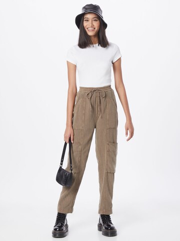 Free People Tapered Trousers 'FEELIN GOOD' in Brown