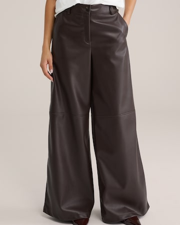 WE Fashion Zvonové kalhoty Kalhoty – hnědá