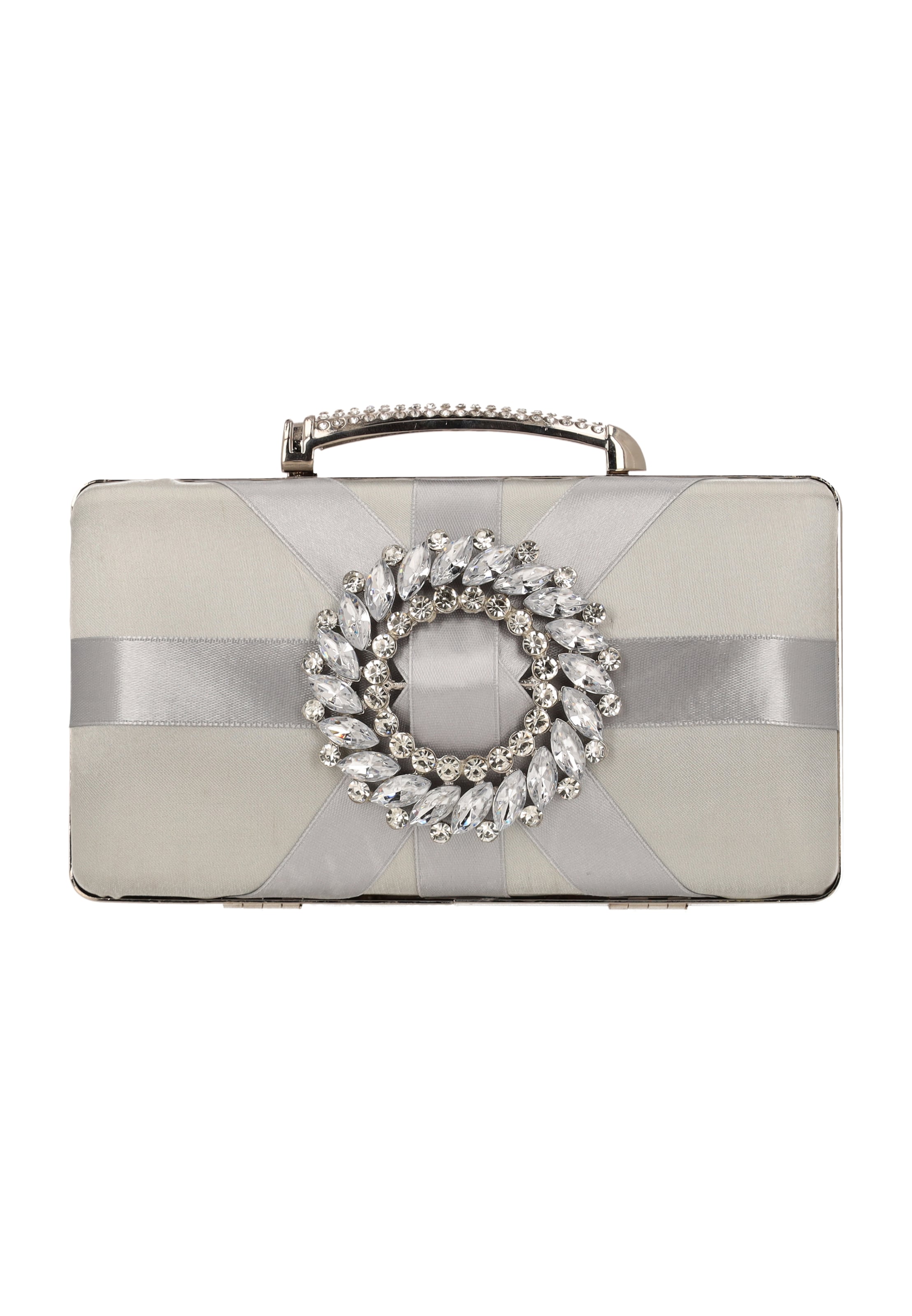 usha BLACK LABEL - Bolso de noche en plata: frente