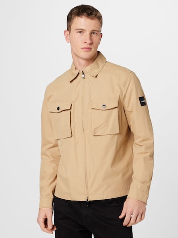 Veste mi-saison Calvin Klein en beige : devant