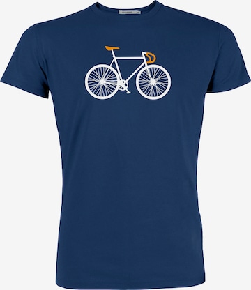 Maglietta 'Bike Two Guide' di GREENBOMB in blu: frontale