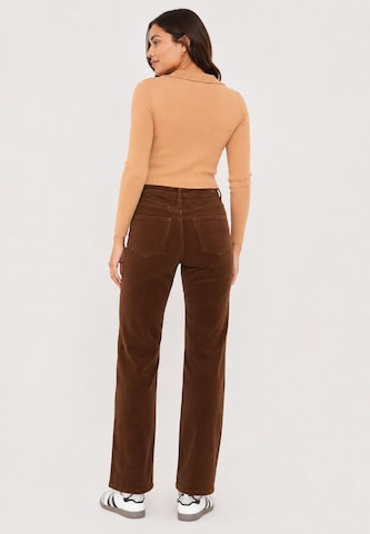 Regular Pantalon Elara en marron