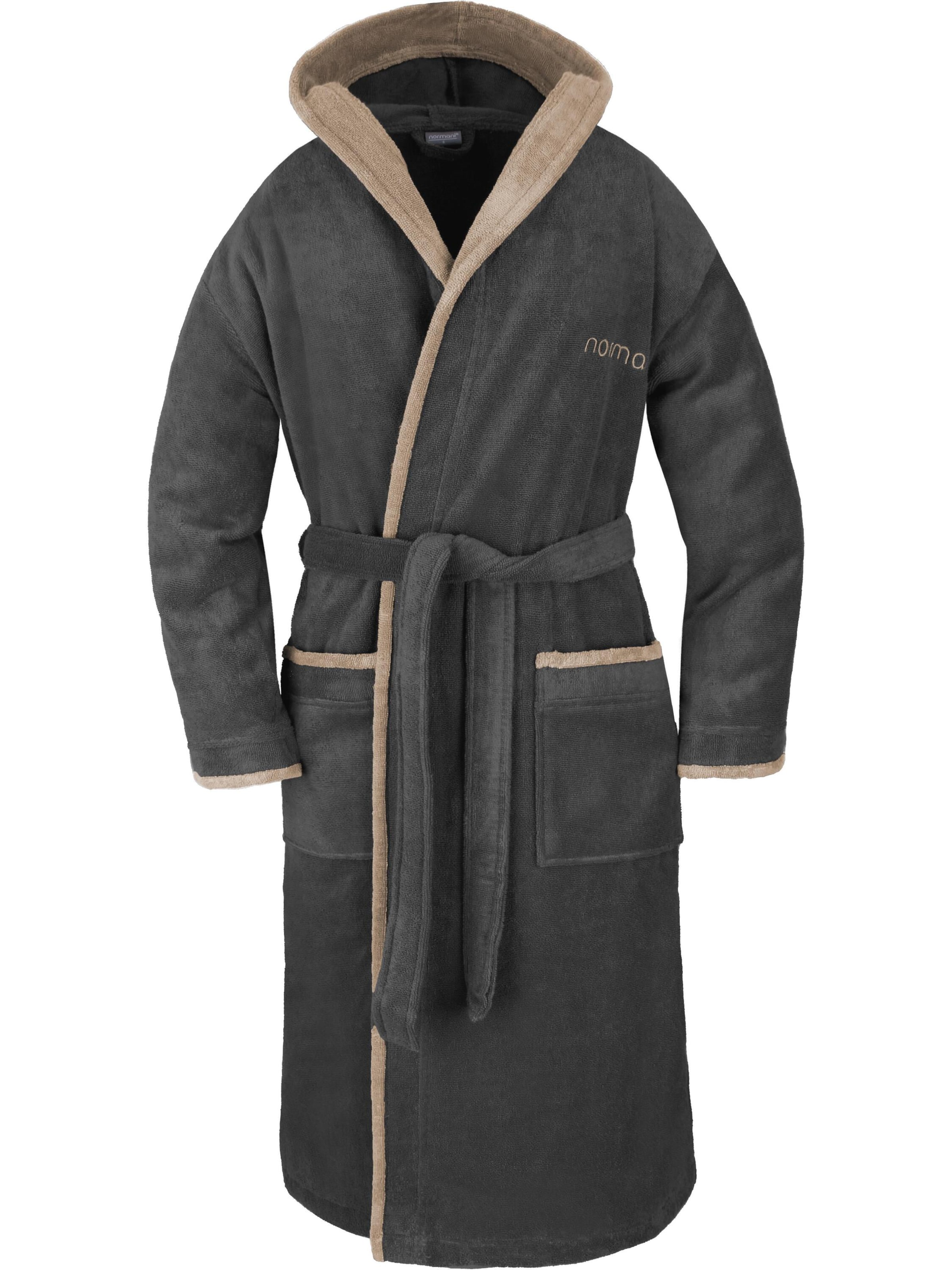 normani Badjas lang  ' Rob ' in Zwart: voorkant