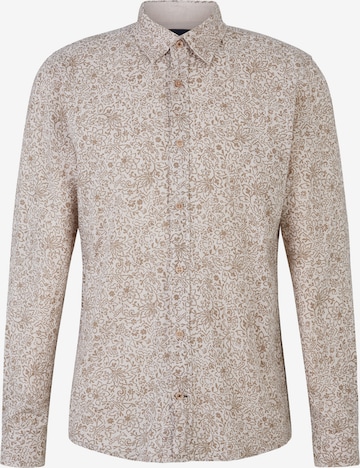 JOOP! Jeans Regular fit Button Up Shirt 'Hanson' in Beige: front