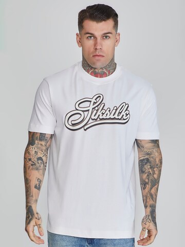 SikSilk T-Shirt in Weiß: Vorderseite