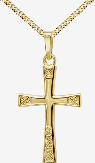 JEVELION Kreuzanhänger 585 Gold + Kette in gold, Produktansicht
