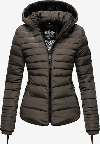MARIKOO Winter Jacket 'Amber' in Grey: front