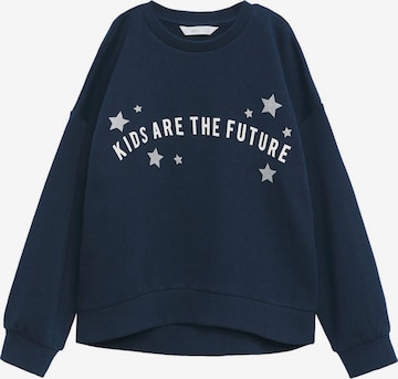 MANGO KIDS Sweatshirt in Blauw: voorkant