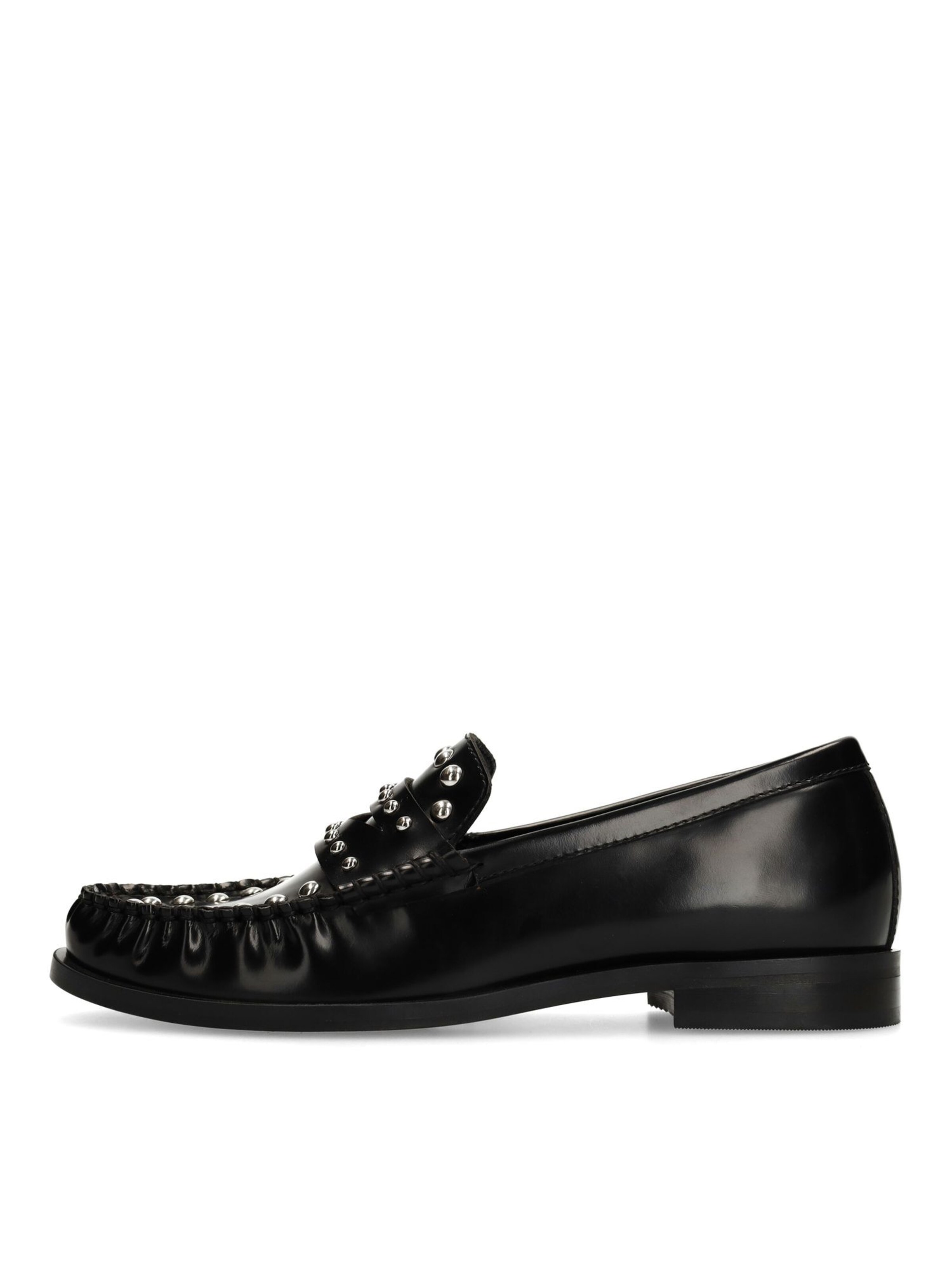 SACHA Mokassin in Schwarz: Vorderseite