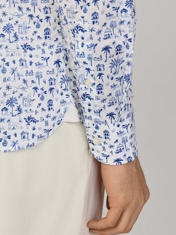 Hackett London Regular Fit Hemd 'ISLAND' in Blau