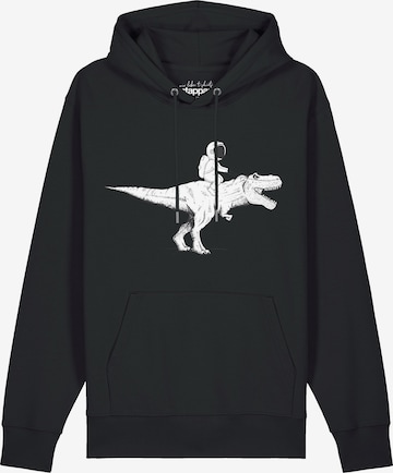 Sweat-shirt 'Astronaut on T-Rex' Watapparel en noir : devant