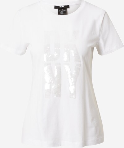 DKNY T-shirt 'STACKED SEQUIN' en blanc, Vue avec produit