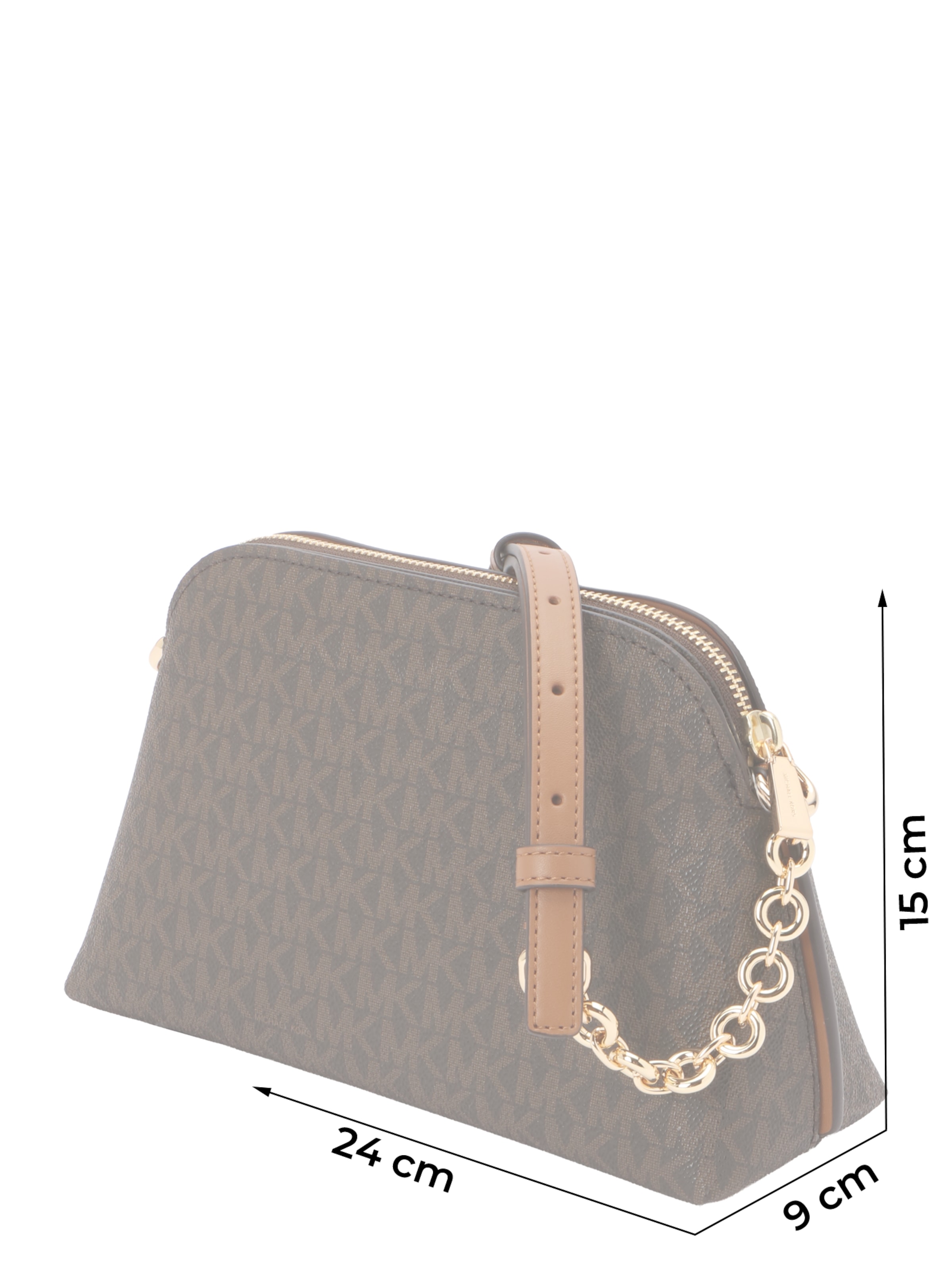 MICHAEL Michael Kors Torba za čez ramo 'DOME' | rjava barva