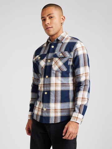 Coupe regular Chemise 'JJEDarren' JACK & JONES en bleu : devant