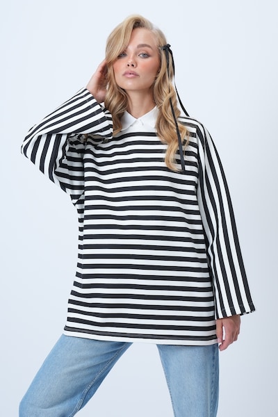 Trend Alaçatı Stili Футболка в размере XS-S в Черный / Белый, Обзор товара