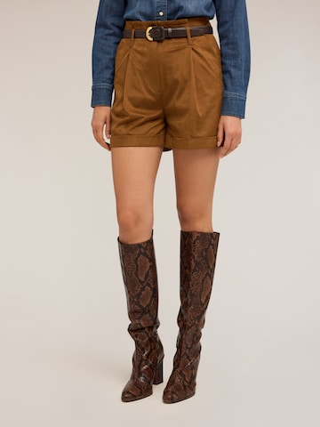 MOTIVI Wide leg Broek in Bruin