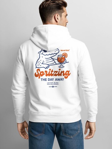 Neverless Sweatshirt 'Spritzing the day away' in Weiß