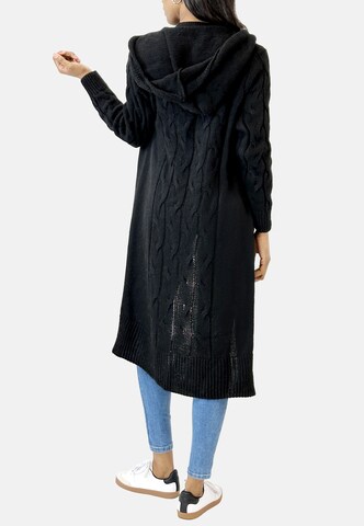 Cappotto in maglia di Elara in nero