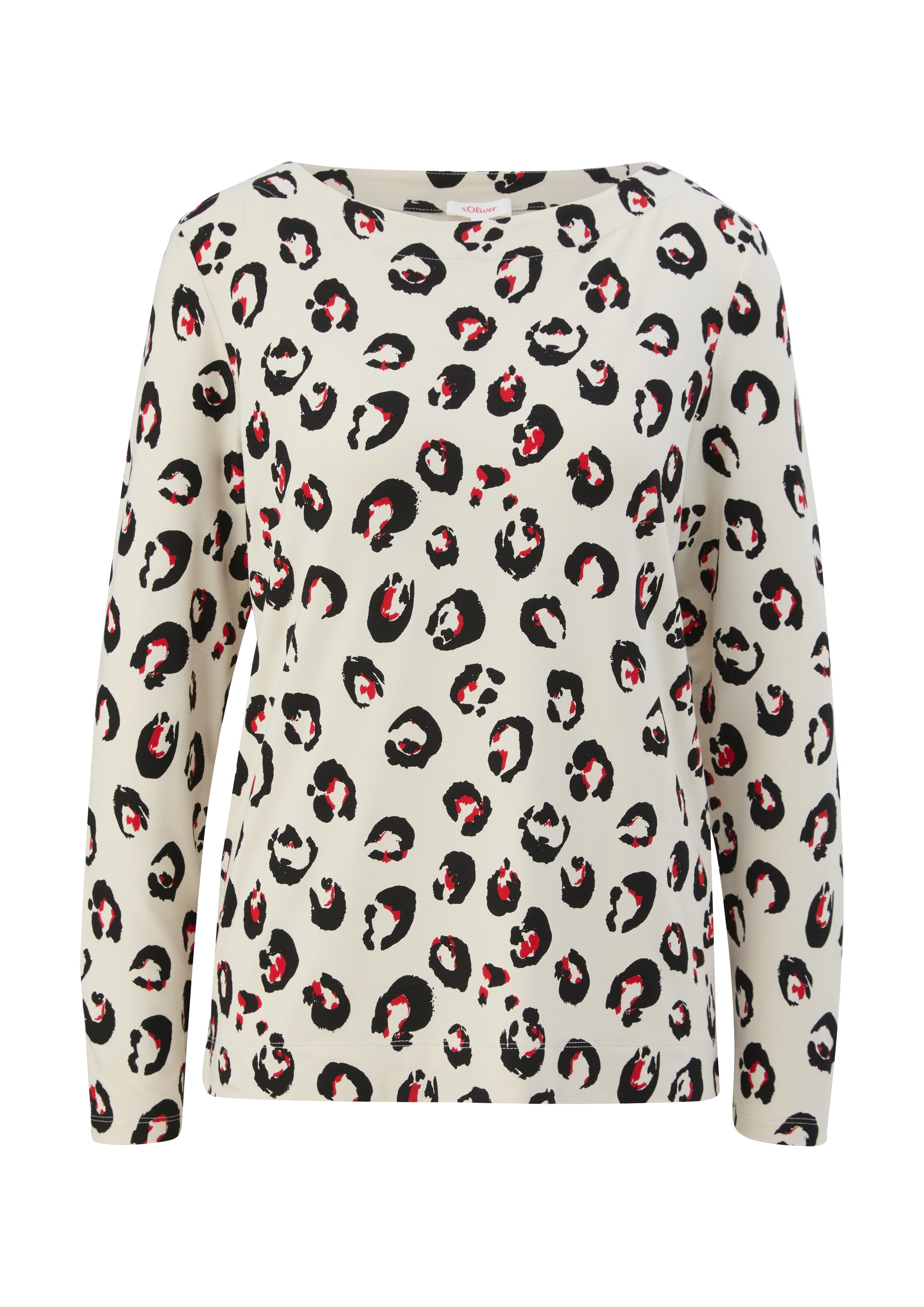 s.Oliver Shirt in Sand / Red / Black, Item view