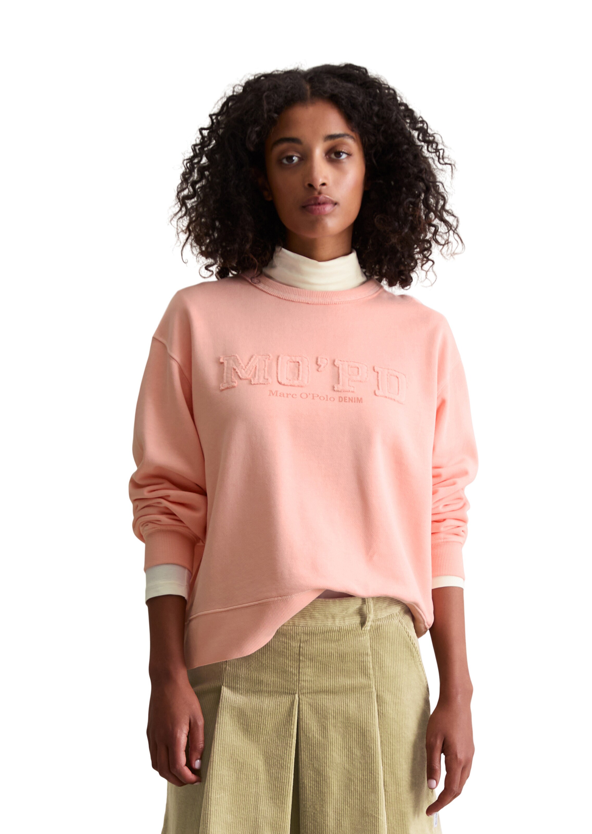 Marc O'Polo DENIM Sweatshirt in Roze: voorkant