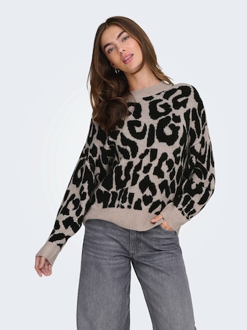 JDY Sweater 'JDYELANOR' in Beige: front