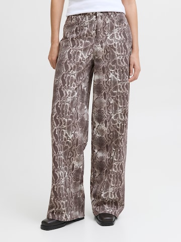 JJXX Wide Leg Housut 'JXSARAH' värissä ruskea: etupuoli