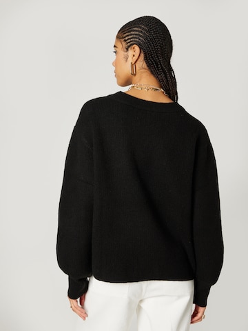 Hoermanseder x About You Sweater 'Carolin' in Black