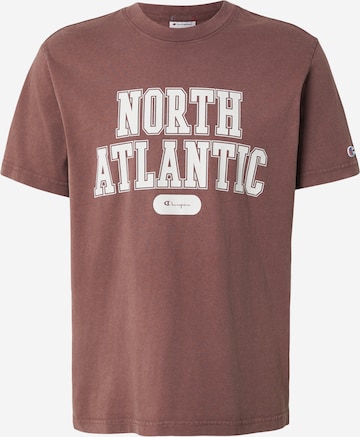 Champion Authentic Athletic Apparel Тениска в кафяво: отпред