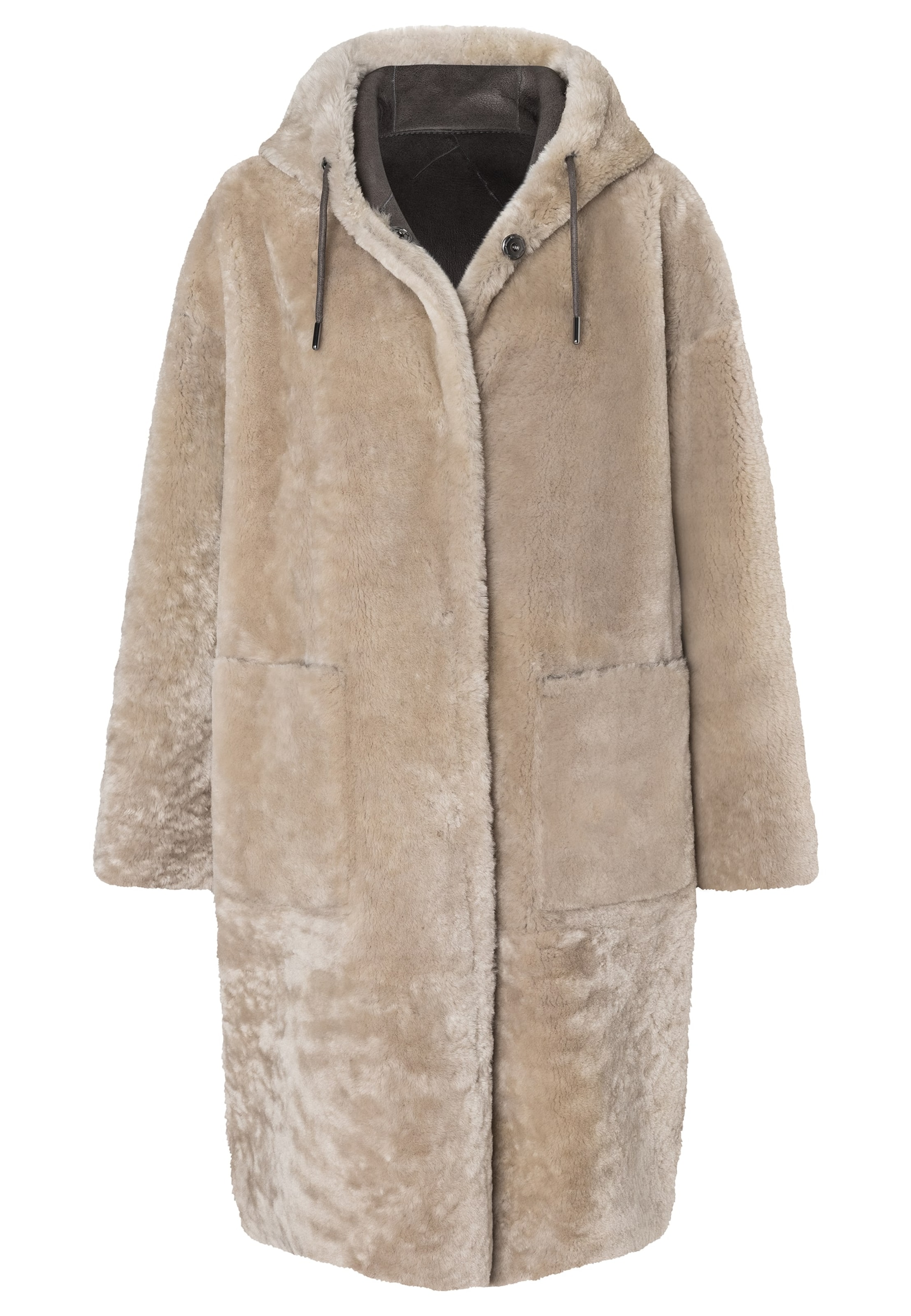 Werner Christ Lammfellmantel 'Aya' in Beige: Vorderseite