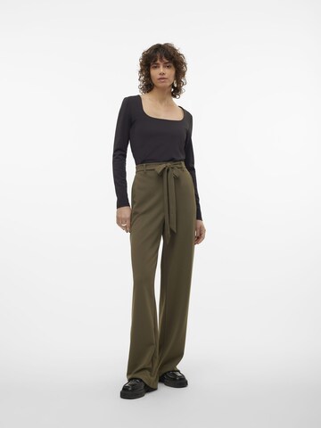 VERO MODA Wide leg Broek in Groen