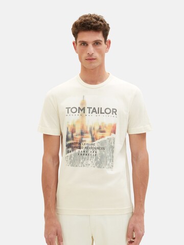 TOM TAILOR T-Shirt in Beige: Vorderseite