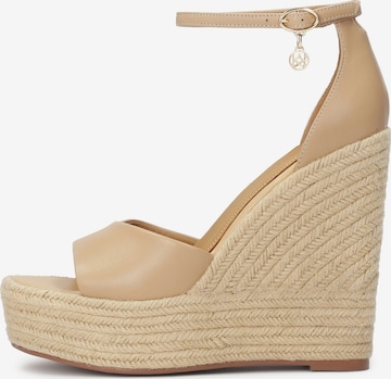 Kazar Sandaal in Beige: voorkant