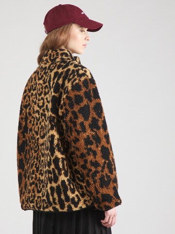 TOPSHOP Fleece jacket in Brown