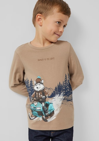 s.Oliver Shirt in Bruin: voorkant