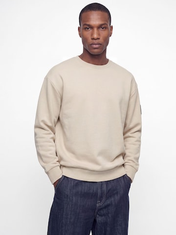 JACK & JONES Sweatshirt 'JJCleveland' in Beige: voorkant