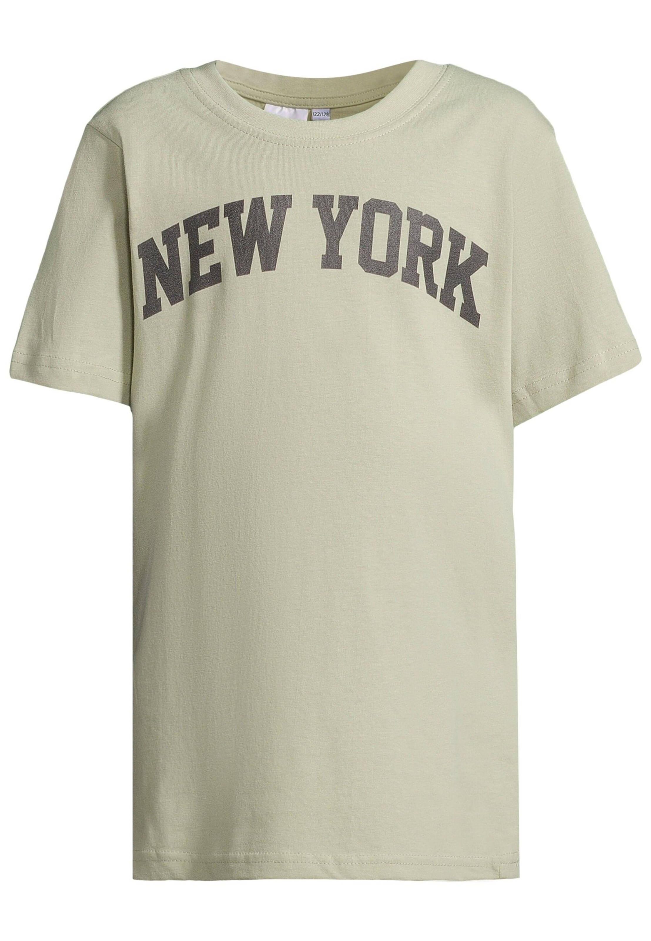 Maglietta 'New York & Los Angeles College' di Urban Classics in verde