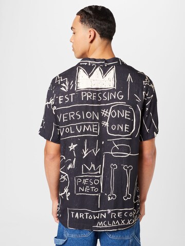 Cotton On Regular fit Button Up Shirt 'Basquiat' in Black