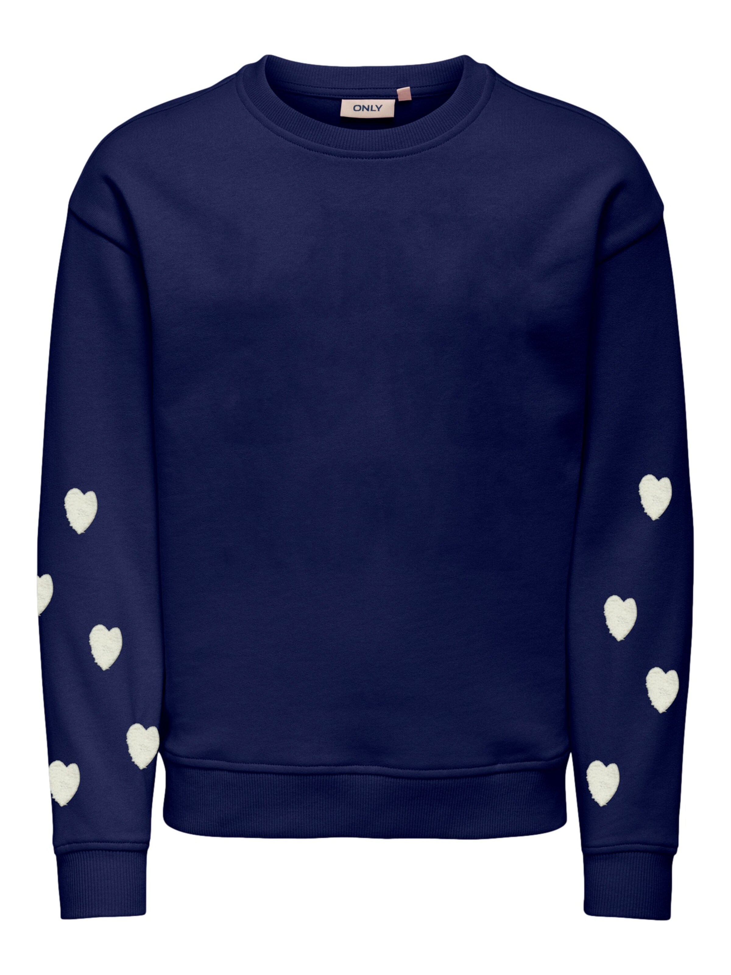 ONLY GIRLS Sweater 'Marisa Teddy Heart' in Blue: front