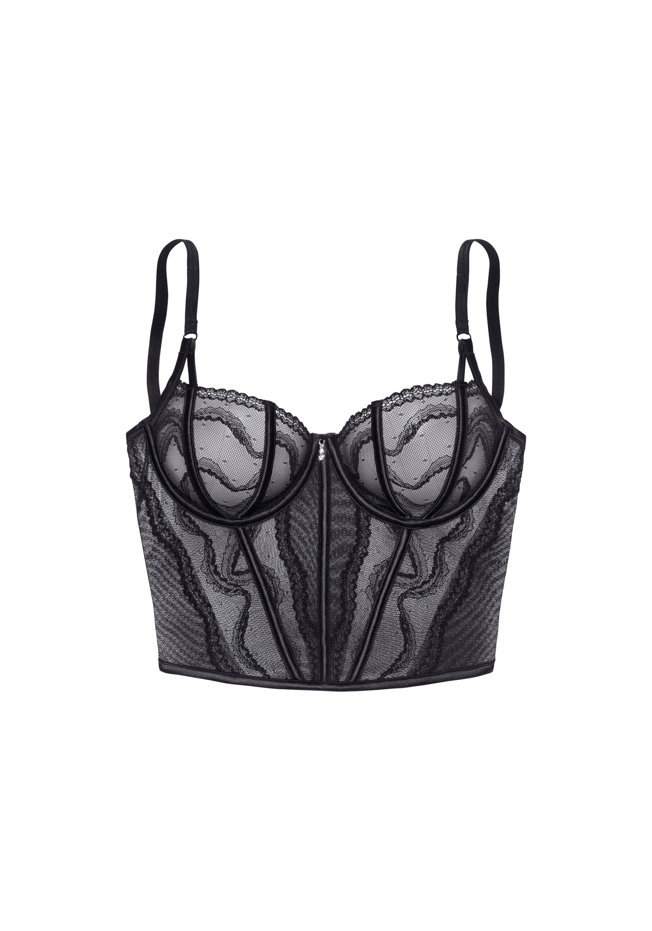 LASCANA Corsage in Black: front