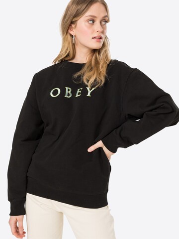 Obey Sweatshirt in Schwarz: predná strana