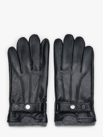 Estro Vingerhandschoenen '219' in Zwart: voorkant