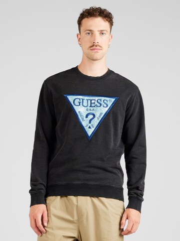 GUESS Sweatshirt in Zwart: voorkant